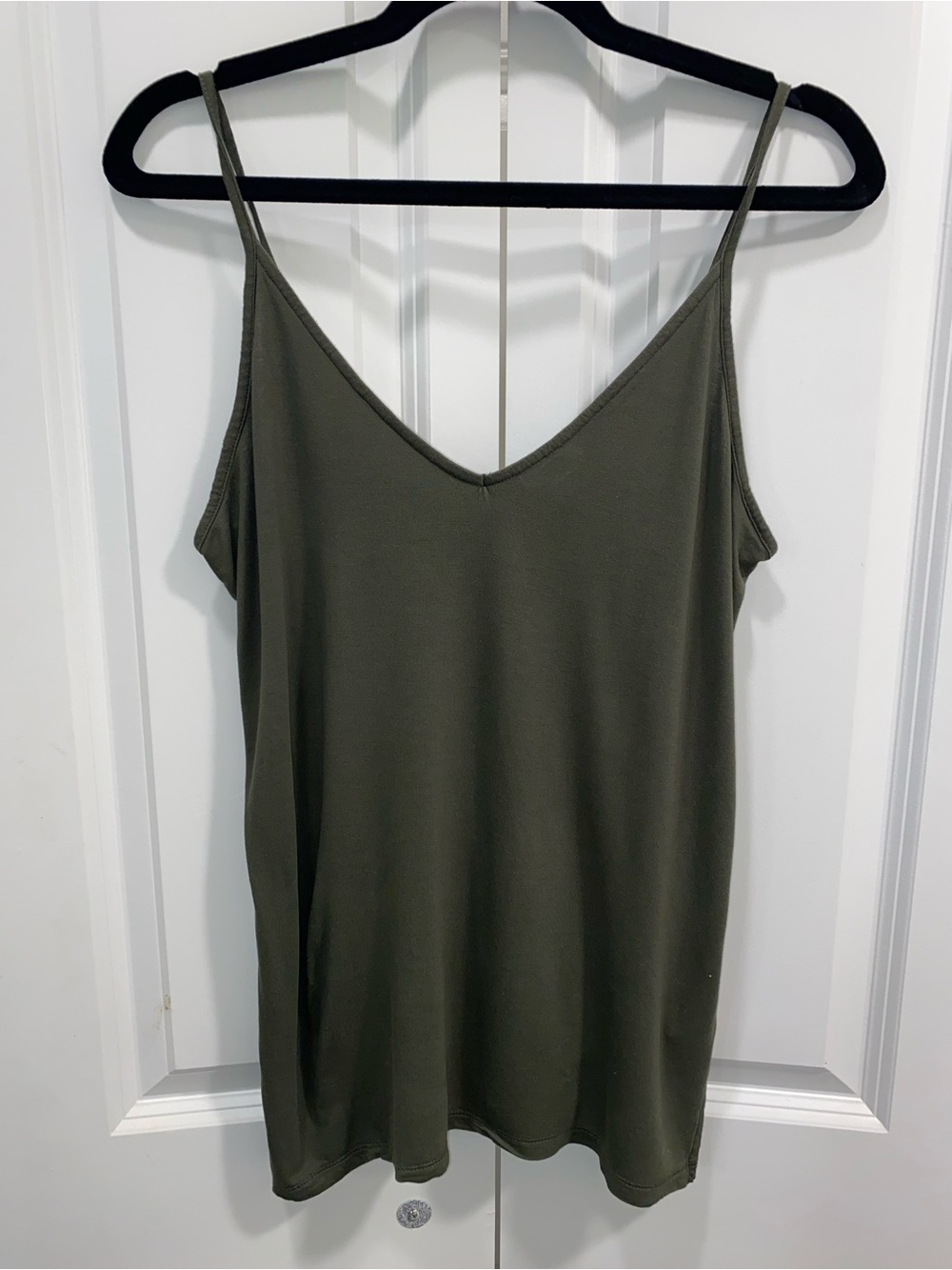Old Navy Olive Green V-Neck Spaghetti Strap Camisole
